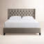 Lit tapissier capitonné standard à profil bas Kaster-560823571-560823661