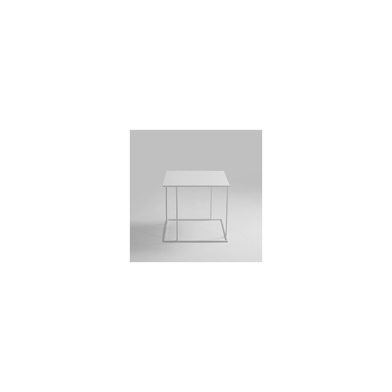 Prue Frame Coffee Table, White, H45 x L50 x W50cm