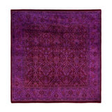 Overdyed One-of-a-Kind 6' 0" X 6' 2" Hand Knotted Area Rug