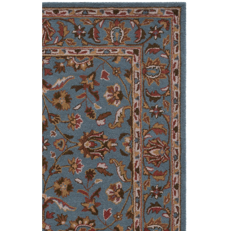 Cranmore Oriental Handmade Tufted Wool Blue Area Rug, Rectangle 11' x 15'