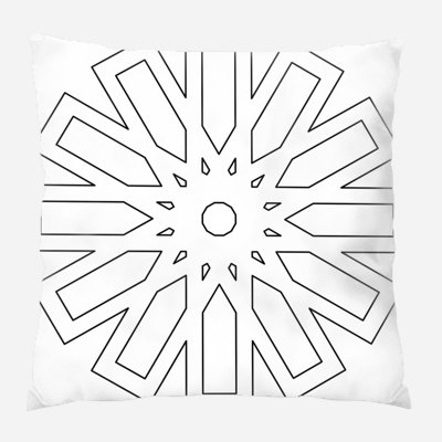 Geometric Microsuede Reversible Throw Pillow