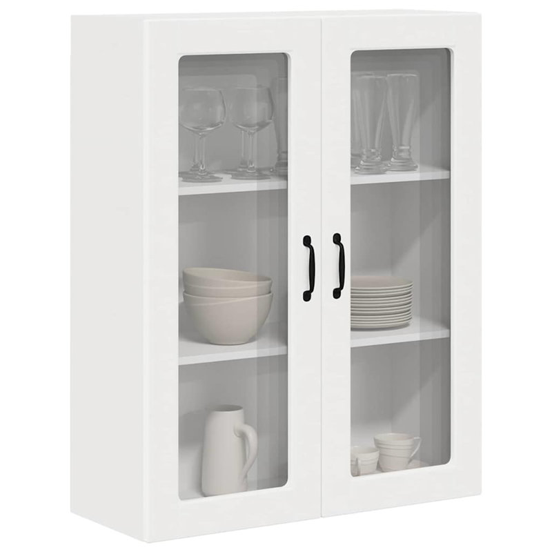 Vidaxl Kitchen Wall Cabinet With Shelf Concrete Grey 80 X 31 X 100 Cm, White, 100cm H x 80cm W x 31cm D