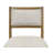 Naleea Two Wood Modern Upholstered Back Chairs, Dining Seats, Brown