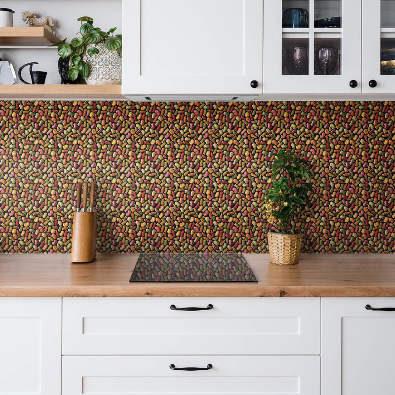 Chazael 30 x 30 cm PVC Tile in Brown