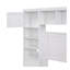 Lit double en bois avec armoire et tablette tout-en-un, blanc-2038779853