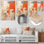 «Sunset Reverie Collage I», art mural abstrait en métal-1467518213