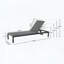 Chaise longue réglable en aluminium avec roulettes (ensemble de 2)