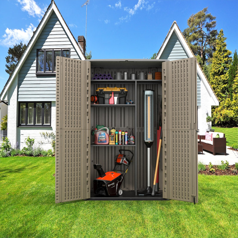 4 ft. 2 in.W x 2 ft.5 in.D Resin Vertical Storage Shed