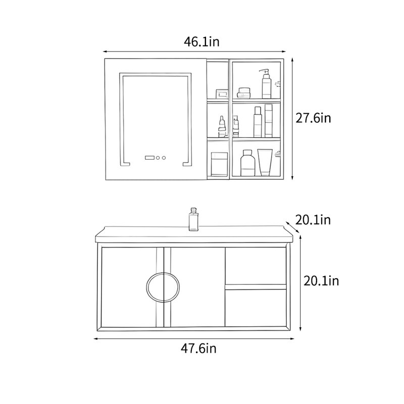 Meuble-lavabo vintage de style chinois