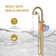 Freestanding Tub Faucet, 1 Handle Floor Mounted Waterfall Tub Filler with Diverter