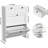 Shoe Cabinet With 2 Flip Drawers & 2 Storage Drawers, Narrow Shoe Organizer Cabinet With Adjustable Shelves, Freestanding Shoe Rack Cabinet For Entryway, Hallway (White)-974608607