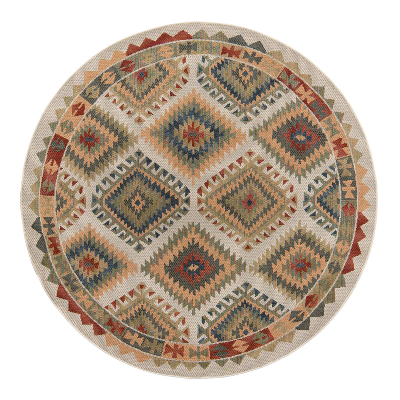Tapis d'extérieur Cummington, Rond 7 pi 10 po
