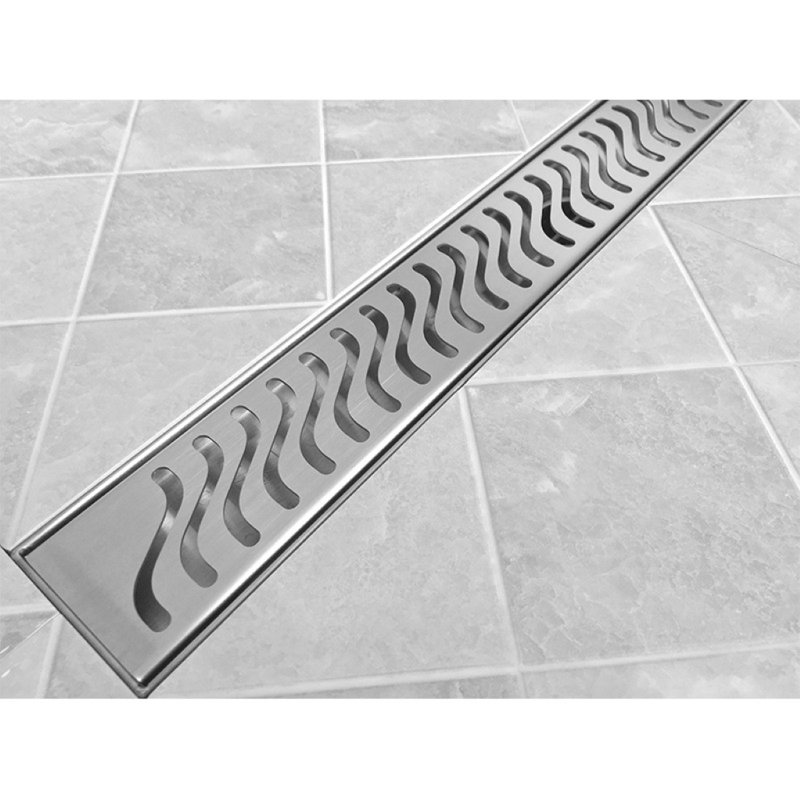 Adagdak Linear Grid Waste Shower Drain, 7cm H x 100cm W x 5cm D
