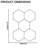 Modern Hexagon LED Ceiling Light with 5 Grids, DIY Honeycomb Design for Garage, Studio, Gym or Game Room (Set of 5)