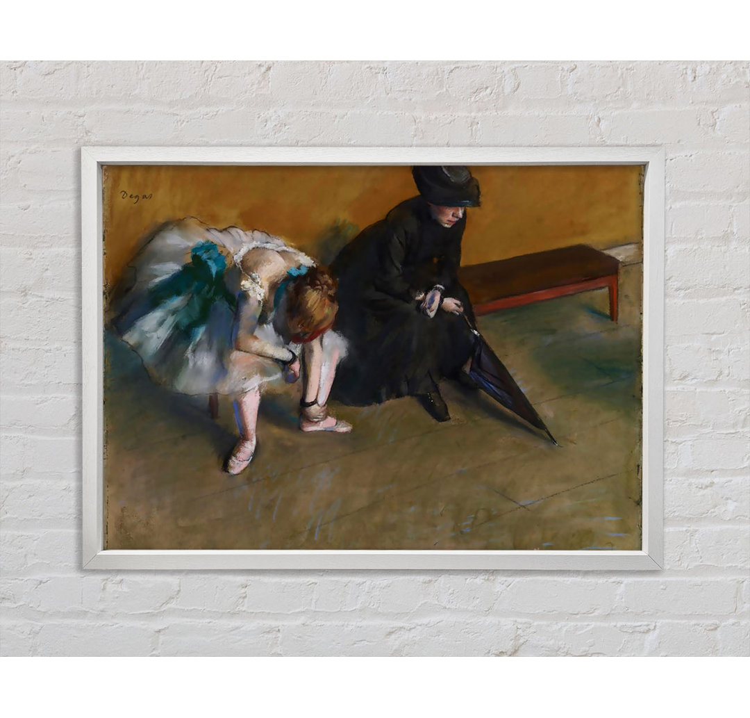 Degas Waiting - Einzelner Bilderrahmen Kunstdrucke auf Leinwand