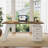 Farmhouse 55 Inch Executive Desk, Large Computer Desk