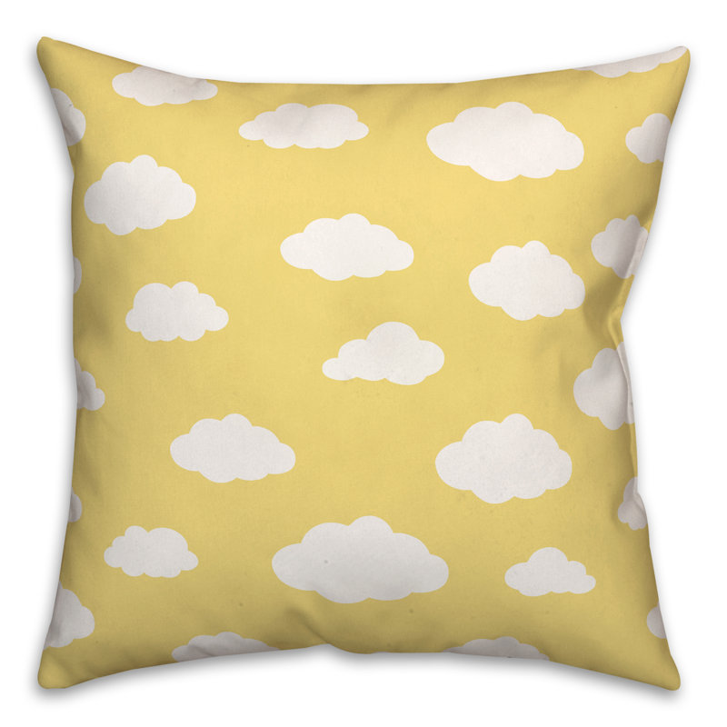 Housse de coussin d'extérieur carrée Cloud Insert 17, 20 po x 20 po, Jaune