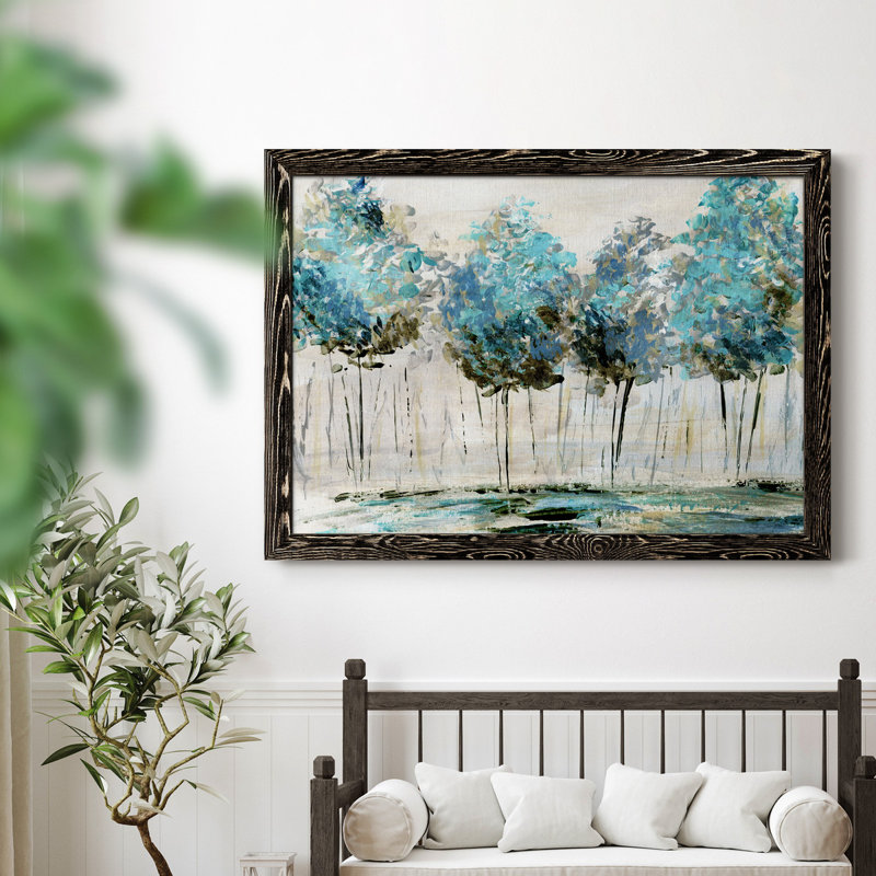 Printemps - Peinture sur toile encadrée, H 31,5 po x l 23,5 po x P 1,5 po, Noir