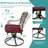 9-Piece Outdoor Patio Dining Set For 8, All Weather Cast Aluminum Patio Funiture Table And Chairs Set- Large 64" Square Table And 2 Swivel Rocker Chairs, 6 Stationary Chairs For Garden-867616334