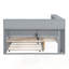 Lit de jour en bois double avec lit gigogne simple, tablette de rangement et ports de chargement USB pour une vie moderne