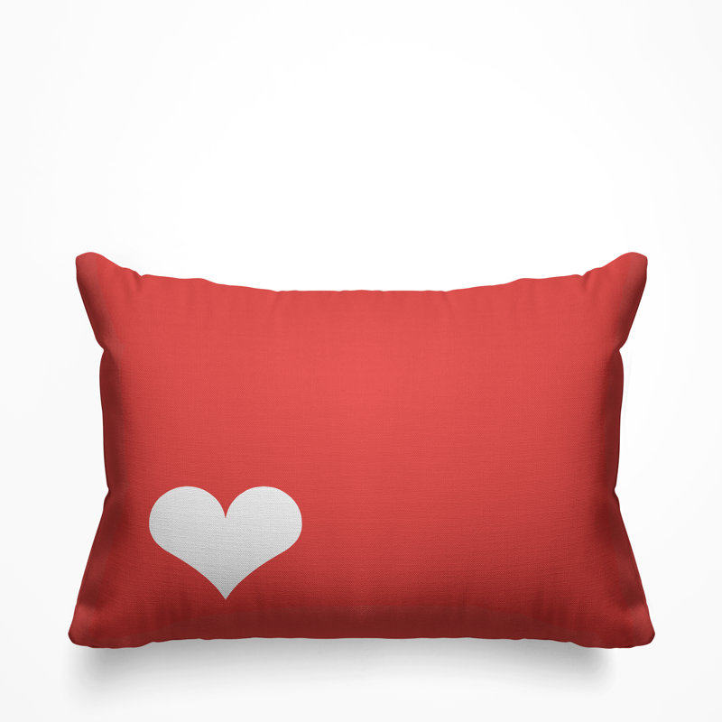 Sweet Outdoor Reversible Throw Pillow, Coral