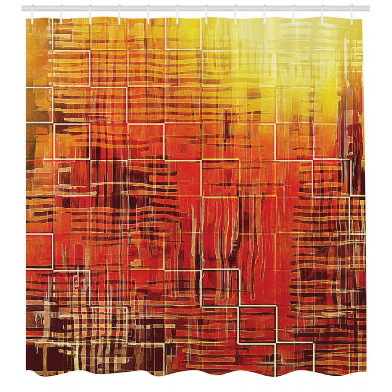 Shower Curtain with Hooks Included, 69" H x 105" W