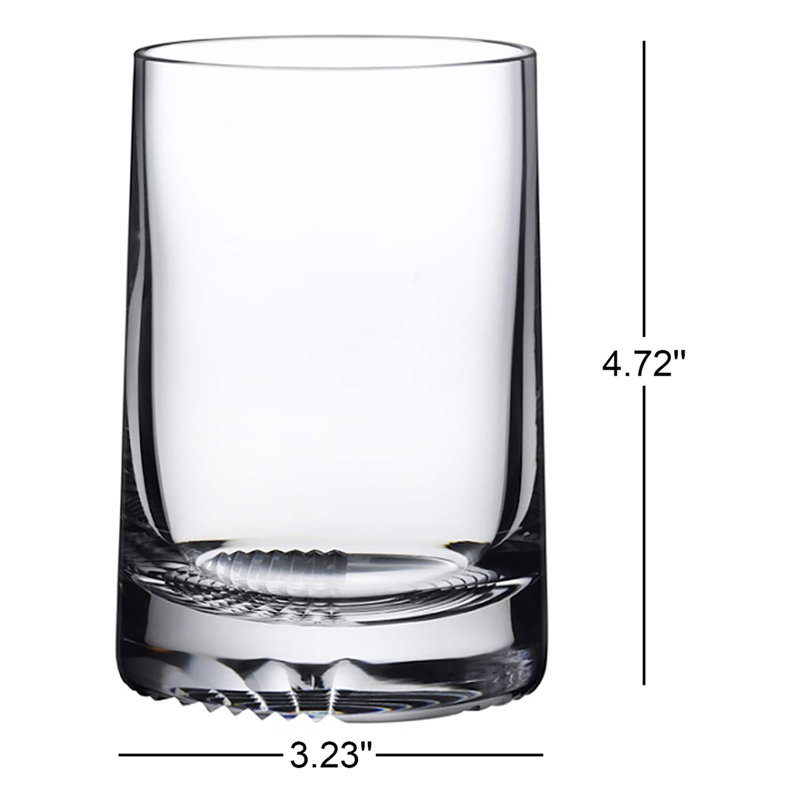 Alba Whiskey Lead Free Crystal Glasses, 13.25 Oz