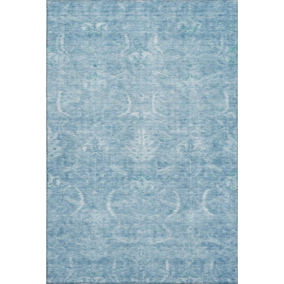 Premium Machine Washable Jamestown AMF1083 Damask Rug