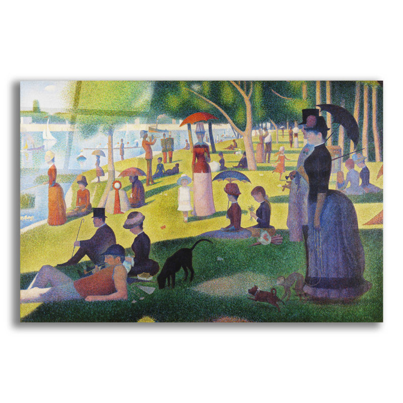 "Un dimanche à la Grande Jatte", H 16 po x l 24 po x P 0,2 po