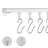Ceiling Curtain Track Set 9.9 FT/3 Meter Self Adhesive Room Divider White