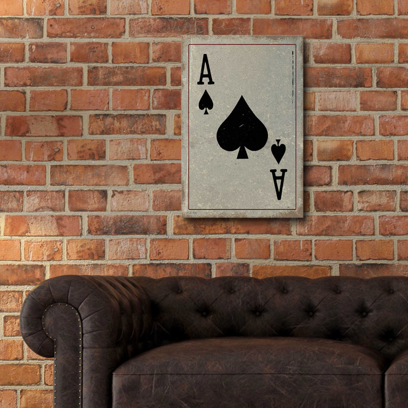 «Ace of Spades» par Cindy Jacobs, art mural en verre acrylique, H 24 po x l 16 po x P 0,2 po