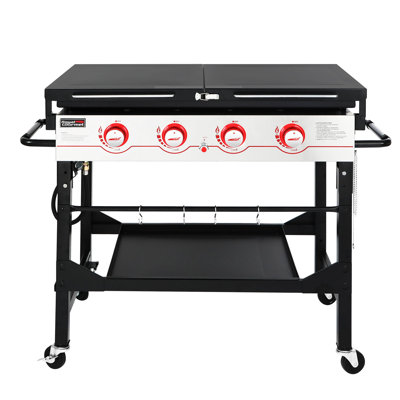 Royal Gourmet 36-Inch 4 Burner Flat Top Gas Griddle, Black