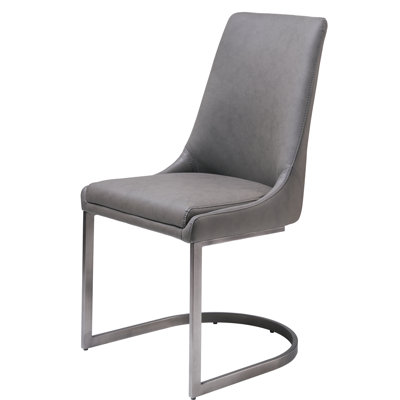 49.53cm H Upholstered Side Chair in Grey