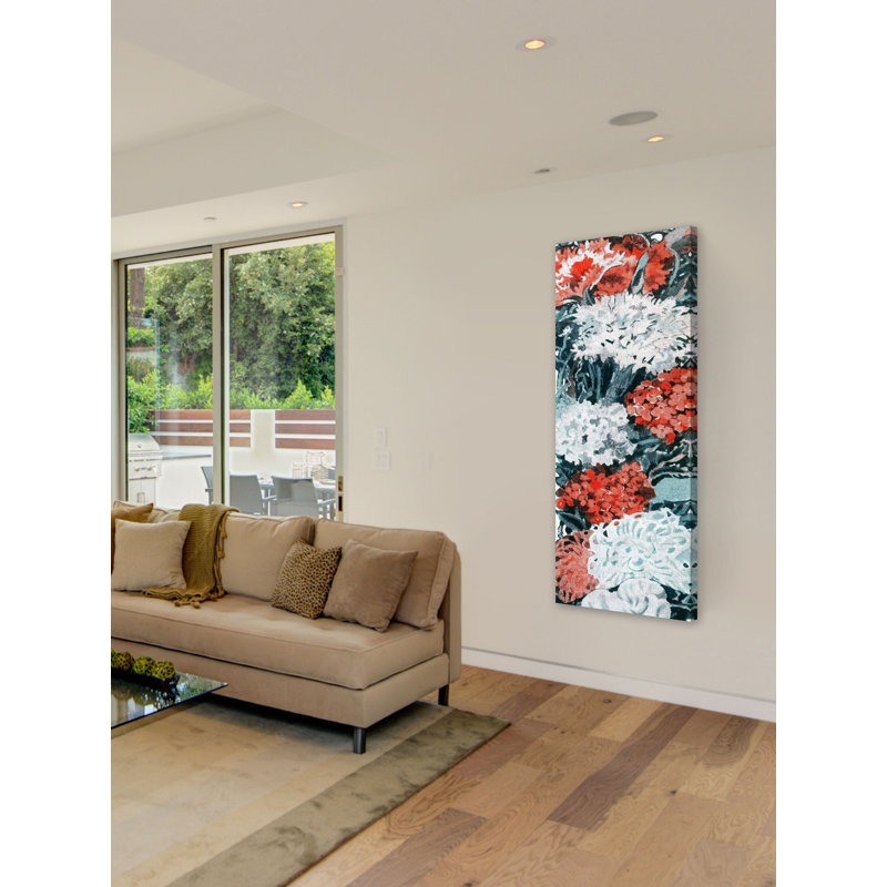 « fleurs veg », reproduction d’art sur toile tendue, H 45 po x l 15 po