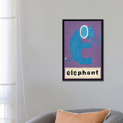 «E is for Elephant», impression sur toile tendue
