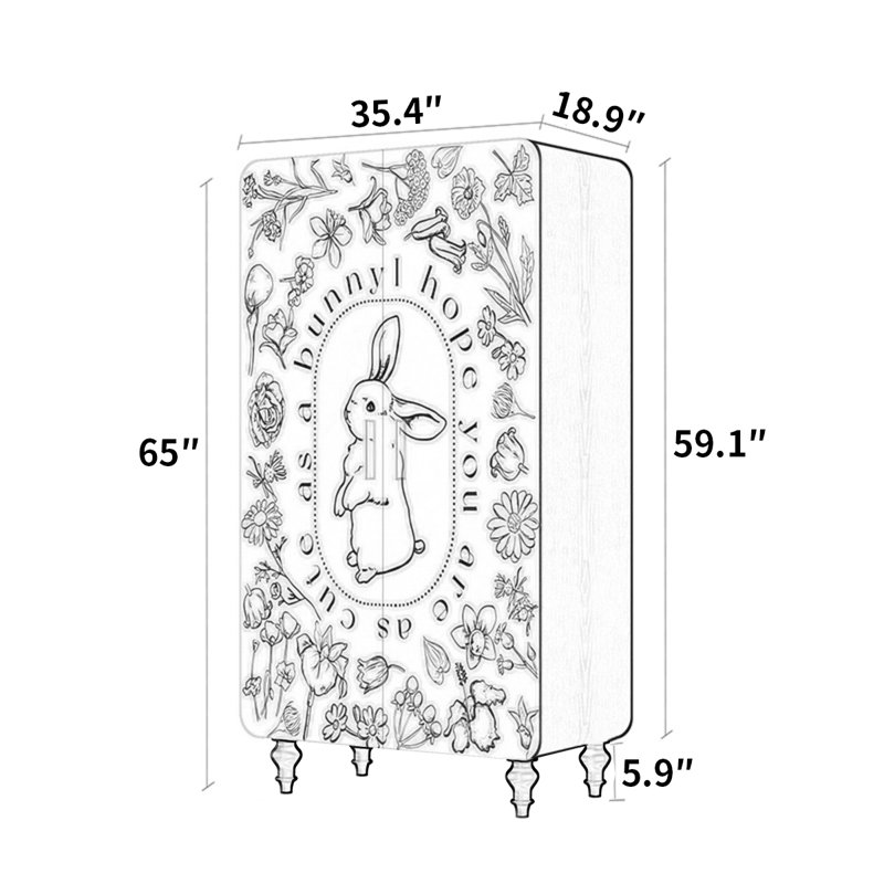 Armoire vestiaire de style crème