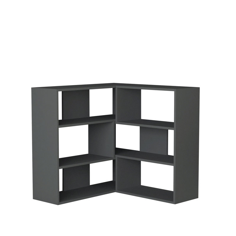 Amandine Corner Bookcase, Antracite