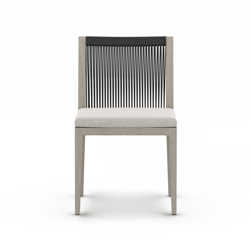Dimitri Outdoor Dining Side Chair, Gray, Faye Sand