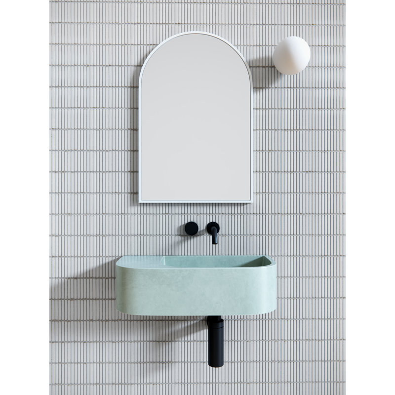 Kira Arched Mirror, White, 22 in. x 38 in.