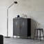 Armoire de rangement 38 po à deux portes et accessoires en métal, noir