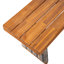 Banc d'extérieur en bois d'acacia 1 pièce, finition teck + osier gris-291533087