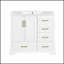 Meuble-lavabo traditionnel de 36 pouces avec lavabo en céramique, armoire blanche, portes à fermeture douce et tiroirs pour un rangement élégant