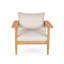 Chaise longue d'extérieur en bois d'acacia avec coussins amovibles Duncan
