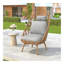 Chaise longue pivotante en osier Ellis