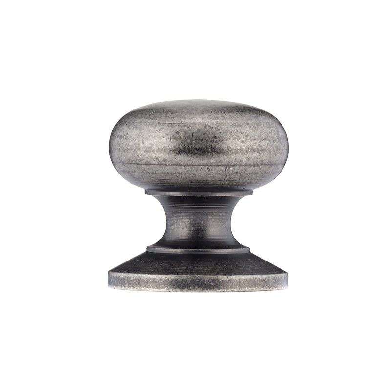 Expression 1 1/4" Diameter Mushroom Knob, Pewter