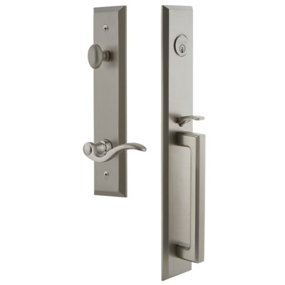 Fifth Avenue One-Piece Complete Inactive Dummy Handleset with D Grip and Bellagio Lever