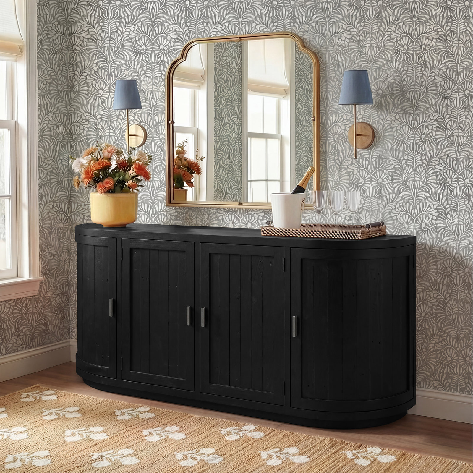 Rudi 71'' Sideboard, Black