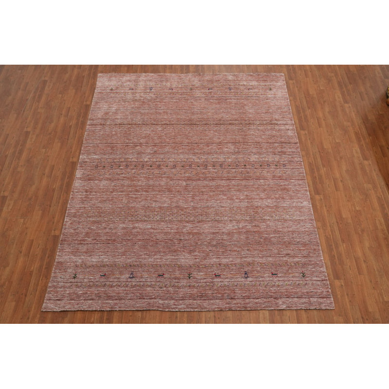 Tapis tribal en laine de style Gabbeh 9 x 11