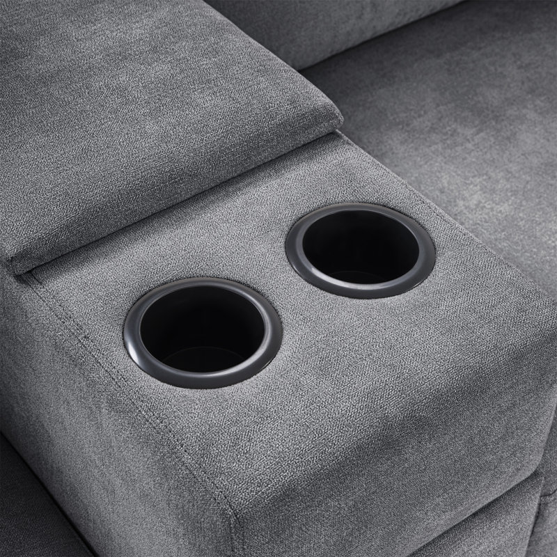 Canapé modulaire 5 places, Gris chenille