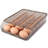 Egg Container Holder for Refrigerator Double Layer Egg Storage Box with Lid Automatic Rolling Egg Box Organizer Bin Tray Rack 36 Eggs
